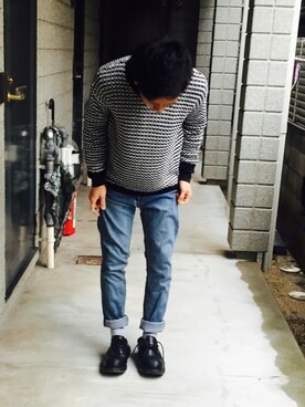 「MONKI（モンキ）のアイテム（リング）」を使った、maoさん（メンズ・169cm）の冬コーディネート