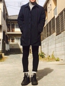 「WEEKDAY（ウィークデイ）のアイテム（トップス）」を使った、maoさん（メンズ・169cm）の冬コーディネート