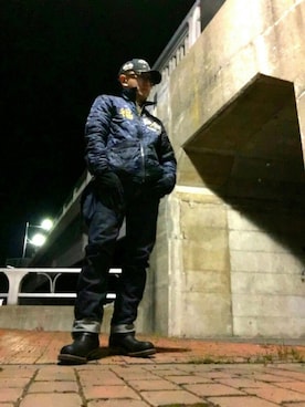 「アイテム（ボディバッグ/ウエストポーチ、ブルー系）」を使った、TAKIさん（メンズ・168cm）の春コーディネート