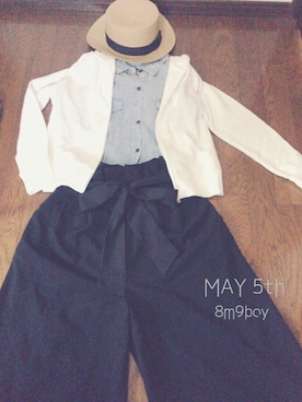 「3coins（3coins）のアイテム（帽子、その他）」を使った、はちみく坊やさん（レディース・145cm）の春コーディネート