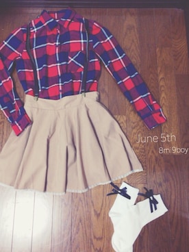 「UNIQLO（ユニクロ）のアイテム（シャツ/ブラウス、その他）」を使った、はちみく坊やさん（レディース・145cm）の夏コーディネート