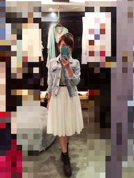 「DRWCYS（ドロシーズ）のアイテム（デニムジャケット）」を使った、SHiNY SPOさん（レディース・156cm）の春コーディネート