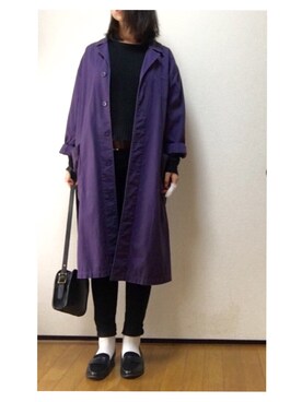 「黒ニット」｜Miuさん（レディース・161cm）の冬コーディネート