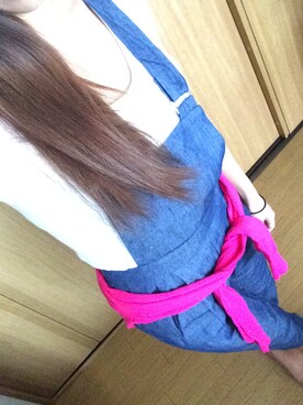 「UNIQLO（ユニクロ）のアイテム（カーディガン/ボレロ、ピンク系）」を使った、mafuiさん（レディース・155cm）の秋コーディネート