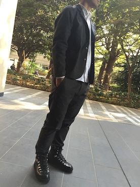 「DIEMME（ディエッメ）のアイテム（ブーツ）」を使った、Daiki  Funakoshiさん（メンズ・170cm）の秋コーディネート