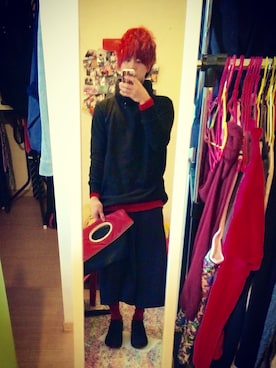 「赤い靴下」｜きゃらさん（メンズ・165cm・20代）の春コーディネート