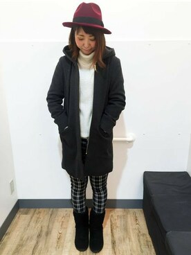 「Right-on（ライトオン）のアイテム（その他アウター）」を使った、Right-on 店舗スタッフさん（レディース・160cm）の秋コーディネート