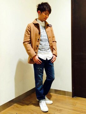 「Right-on（ライトオン）のアイテム（その他アウター）」を使った、Right-on 店舗スタッフさん（メンズ・168cm）の秋コーディネート
