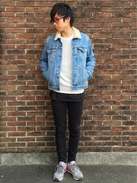 Right-on 店舗スタッフさん（メンズ・175cm）の冬コーディネート