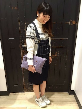 Right-on 店舗スタッフさん（レディース・160cm）の冬コーディネート