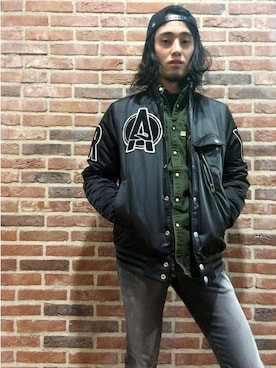 「G-STAR RAW（ジースターロゥ）のアイテム（ブルゾン）」を使った、Right-on 店舗スタッフさん（メンズ・175cm）の冬コーディネート