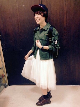 「甘辛mix」｜Right-on 店舗スタッフさん（レディース・159cm）の冬コーディネート