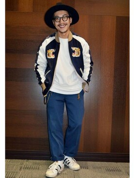 「Right-on（ライトオン）のアイテム（ブルゾン）」を使った、Right-on 店舗スタッフさん（メンズ・166cm）の冬コーディネート
