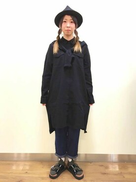 「サンダルに靴下」｜Right-on 店舗スタッフさん（レディース・164cm）の春コーディネート