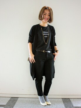 Right-on 店舗スタッフさん（レディース・160cm）の春コーディネート