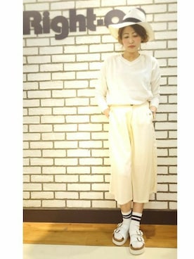 Right-on 店舗スタッフさん（レディース・168cm）の春コーディネート