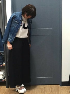 Right-on 店舗スタッフさん（レディース・164cm）の春コーディネート