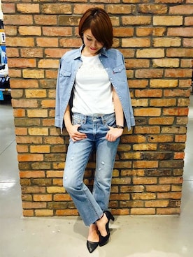 Right-on 店舗スタッフさん（レディース・170cm）の春コーディネート