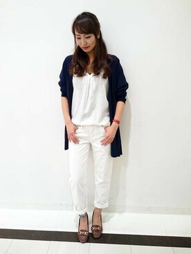 Right-on 店舗スタッフさん(レディース・163cm)の春コーディネート