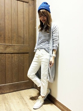 Right-on 店舗スタッフさん（レディース・163cm）の春コーディネート