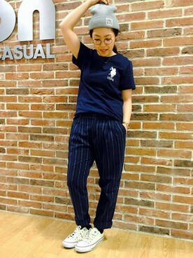 Right-on 店舗スタッフさん(レディース・154cm)の春コーディネート