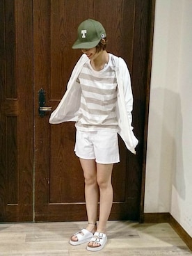 Right-on 店舗スタッフさん（レディース・166cm）の春コーディネート