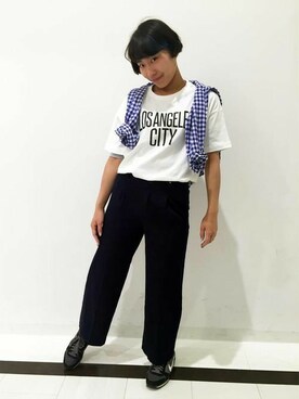 Right-on 店舗スタッフさん（レディース・162cm）の春コーディネート