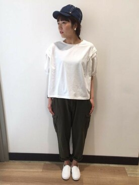 Right-on 店舗スタッフさん(レディース・158cm)の夏コーディネート