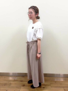 Right-on 店舗スタッフさん(レディース・163cm)の夏コーディネート