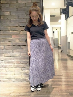 Right-on 店舗スタッフさん（レディース・155cm）の夏コーディネート