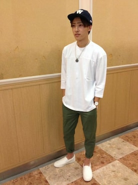 Right-on 店舗スタッフさん（メンズ・175cm）の夏コーディネート