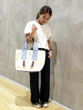 Right-on 店舗スタッフさん(レディース・160cm)の夏コーディネート