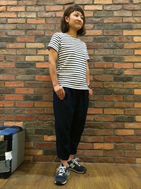 Right-on 店舗スタッフさん（レディース・153cm）の夏コーディネート