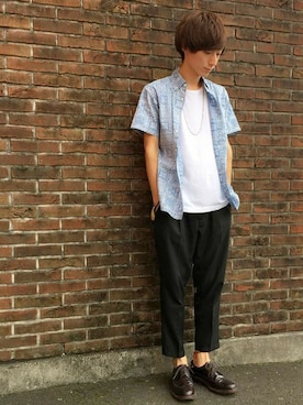 「reyn spooner（レインスプーナー）のアイテム」を使った、Right-on 店舗スタッフさん（メンズ・173cm）の夏コーディネート