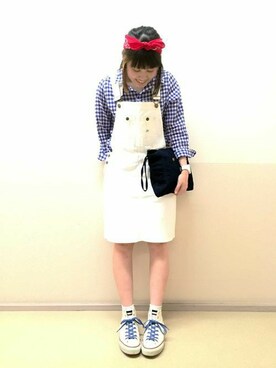 Right-on 店舗スタッフさん（レディース・157cm）の夏コーディネート