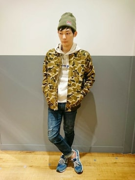 Right-on 店舗スタッフさん（メンズ・170cm）の秋コーディネート