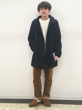 「Right-on（ライトオン）のアイテム（その他アウター）」を使った、Right-on 店舗スタッフさん（メンズ・177cm）の冬コーディネート