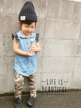 yuunaさん（キッズ・90cm）の秋コーディネート