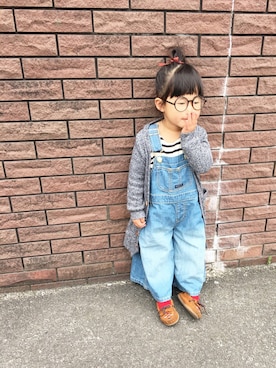 「SMELLY（スメリー）のアイテム」を使った、yuunaさん（キッズ・100cm）の春コーディネート