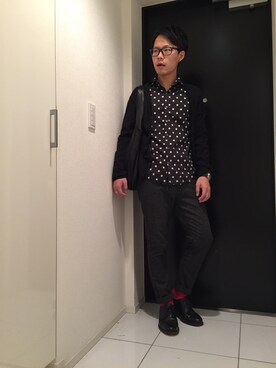 「BLUE WORK（ブルーワーク）のアイテム（パンツ）」を使った、ひかるさん（メンズ・166cm・20代）の秋コーディネート