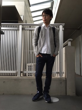 「BLUE WORK（ブルーワーク）のアイテム（トップス）」を使った、ひかるさん（メンズ・166cm・20代）の秋コーディネート