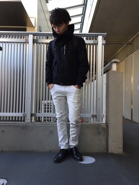 「SHIPS（シップス）のアイテム（ブルゾン）」を使った、ひかるさん（メンズ・166cm）の秋コーディネート