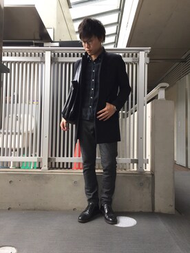 「BLUE WORK（ブルーワーク）のアイテム（パンツ）」を使った、ひかるさん（メンズ・166cm・20代）の秋コーディネート