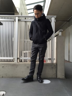 「BLUE WORK（ブルーワーク）のアイテム（パンツ）」を使った、ひかるさん（メンズ・166cm・20代）の冬コーディネート