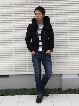 「SHIPS（シップス）のアイテム（ブルゾン）」を使った、ひかるさん（メンズ・166cm）の春コーディネート