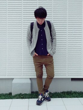 「BLUE WORK（ブルーワーク）のアイテム（トップス）」を使った、ひかるさん（メンズ・166cm・20代）の春コーディネート