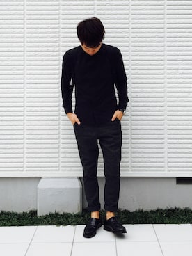 「BLUE WORK（ブルーワーク）のアイテム（パンツ）」を使った、ひかるさん（メンズ・166cm・20代）の夏コーディネート