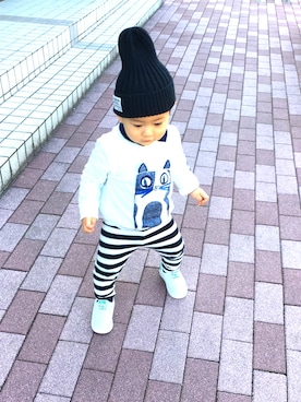 「アイテム（ポロシャツ）」を使った、☆KoUさん（キッズ・80cm）の秋コーディネート