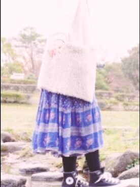 「flower」｜「アイテム（その他アウター）」を使った、もっちさん（レディース・160cm）の冬コーディネート