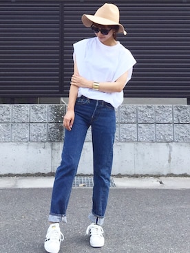 「Adam et Rope A・E・R（アダムエロペ）のアイテム（アクセサリー）」を使った、tomoさん（レディース・153cm）の夏コーディネート